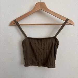 Rudy Jude Olive Ribbed Tank Top